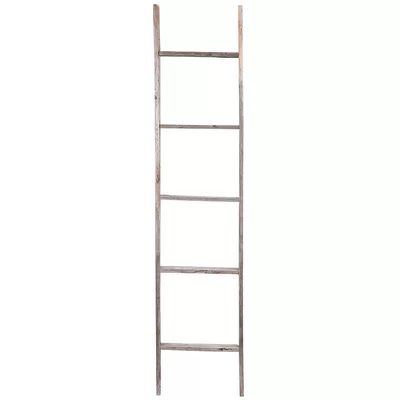 Rustic Wood 12" W x 60" H Decorative Ladder | Wayfair North America