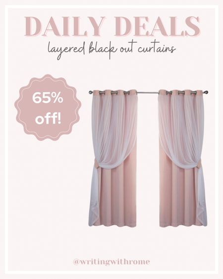 Layered blackout curtains 

Blackout curtains for nursery, 84 inch blush curtains, neutral curtains, Amazon home, Amazon daily deals 

#LTKhome #LTKsalealert #LTKunder50