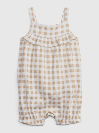 Baby First Favorite 100% Organic Cotton Gingham Shorty One-Piece | Gap (US)
