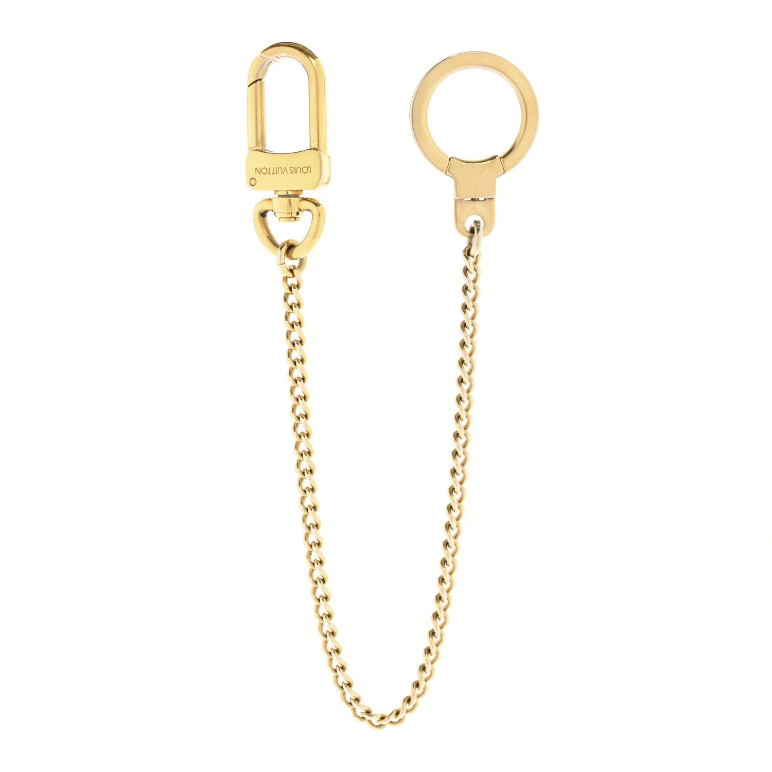 Metal Pochette Extender Key Ring Chain Gold | FASHIONPHILE (US)