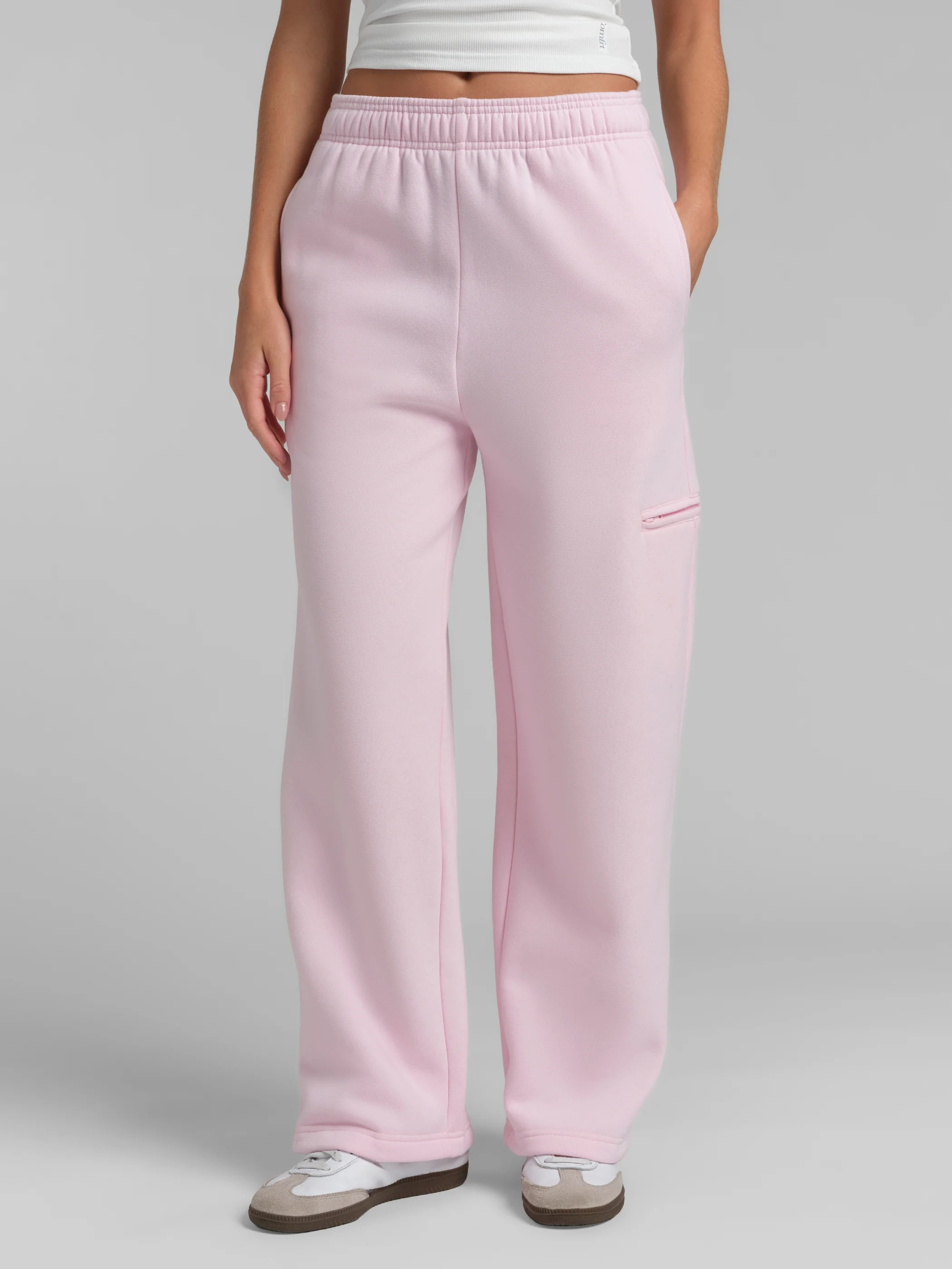 Comfrt Airplane Mode Straight Leg Sweatpants - Powder Pink / S | Shop.app