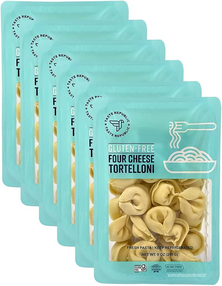 Gluten-Free Tortelloni, Four Cheese Stuffed Fresh Pasta, Cooks in Just 3 Minutes, Taste Republic,... | Amazon (US)