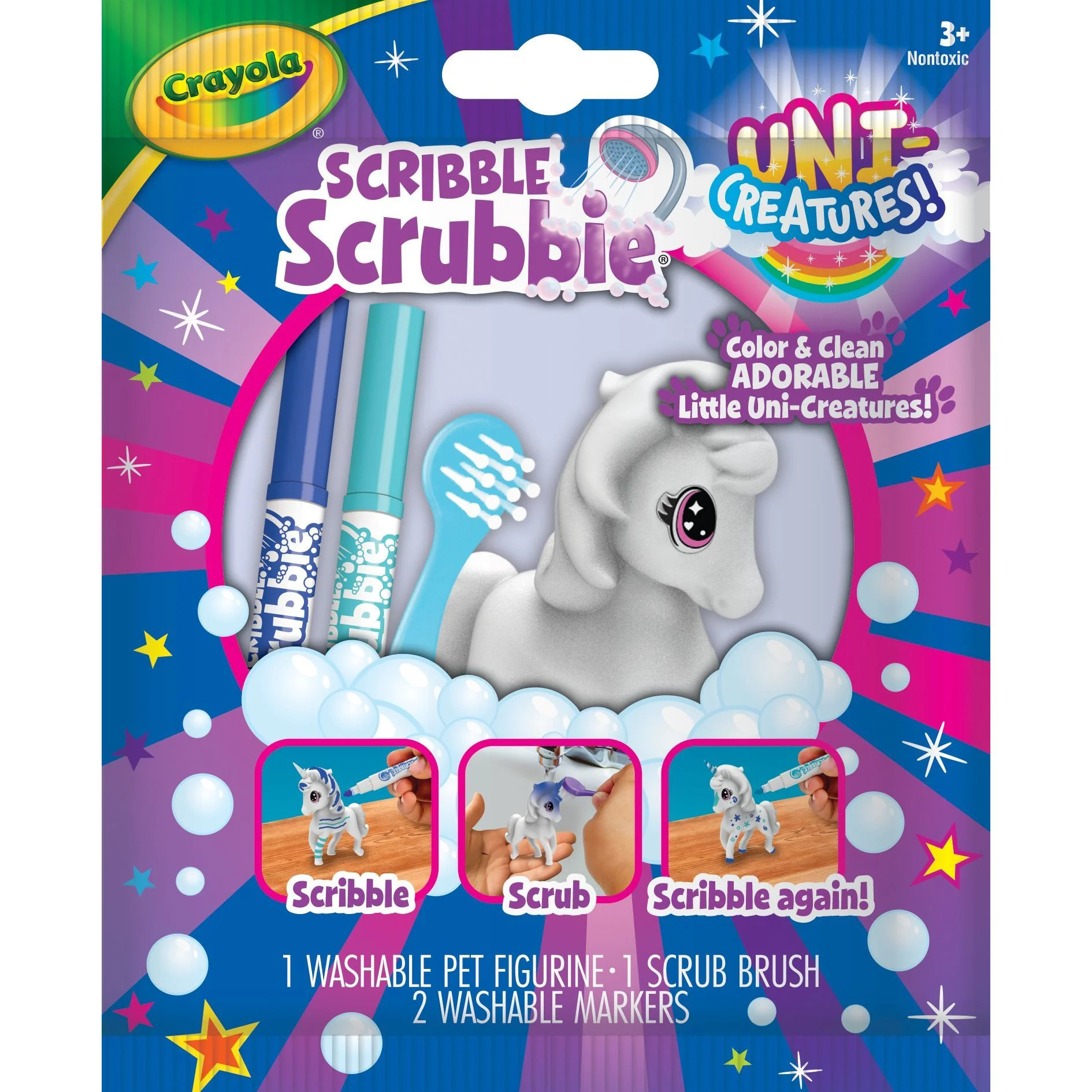 Crayola Scribble Scrubbie Uni-Creature  Pets, 1 Ct, Easter Basket Essentials, Unicorn Toys with M... | Walmart (US)