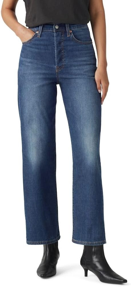 Levi's Women's Premium Ribcage Straight Ankle Jeans (Standard and Plus) | Amazon (US)
