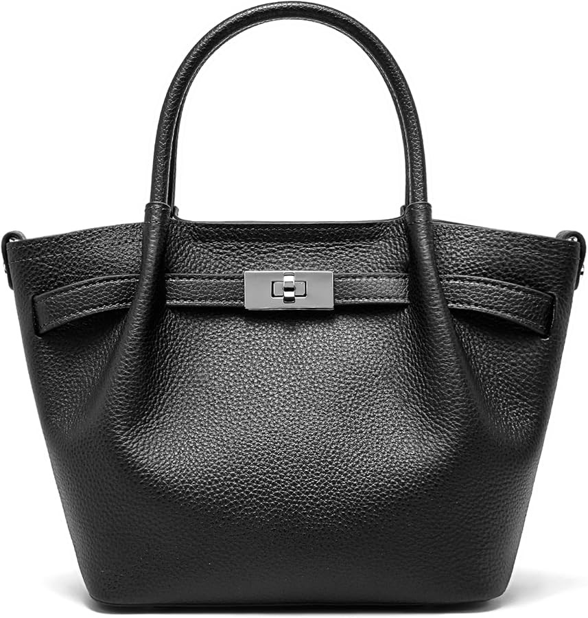 Genuine Leather Bucket Handbags for Women: Elegant Satchel Tote Purses for Ladies Luxury Designer... | Amazon (US)