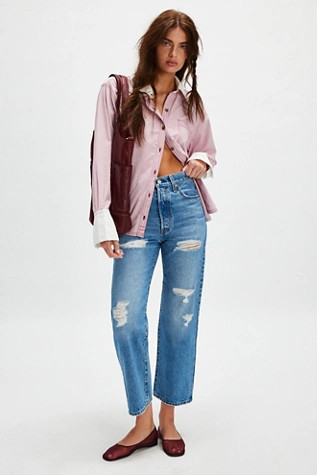 Levi's Ribcage Straight Ankle Jeans | Free People (Global - UK&FR Excluded)