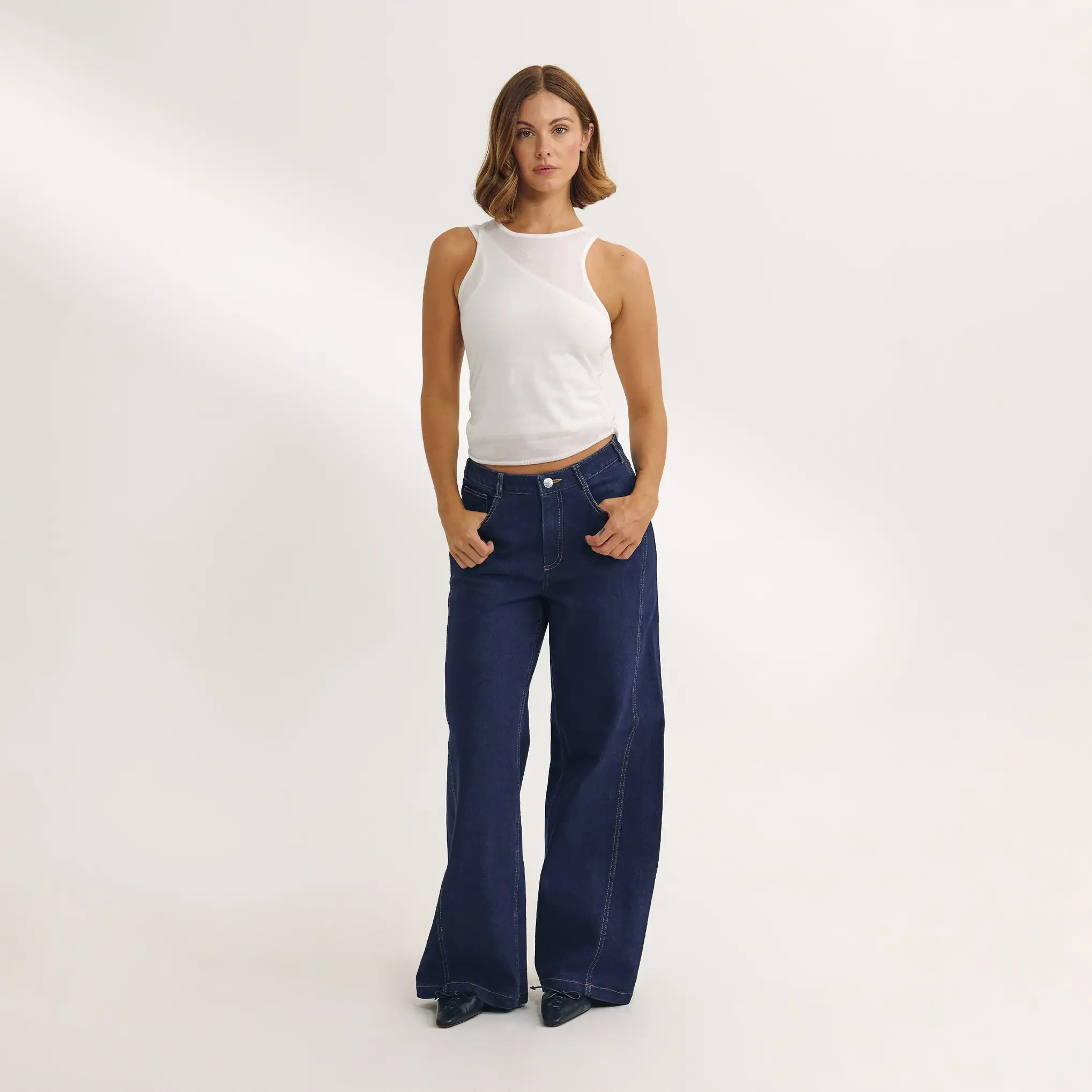 Layered Tank Top - White | Lounge (UK)