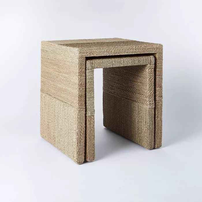 Set of 2 Woven Nesting Tables Natural - Threshold™ designed with Studio McGee | Target
