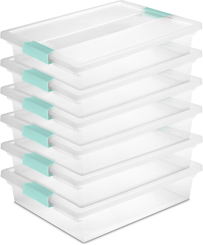 Sterilite 6-Pack Clip Box, Clear Storage for Crafts, Supplies and Office Items, Large | Amazon (US)
