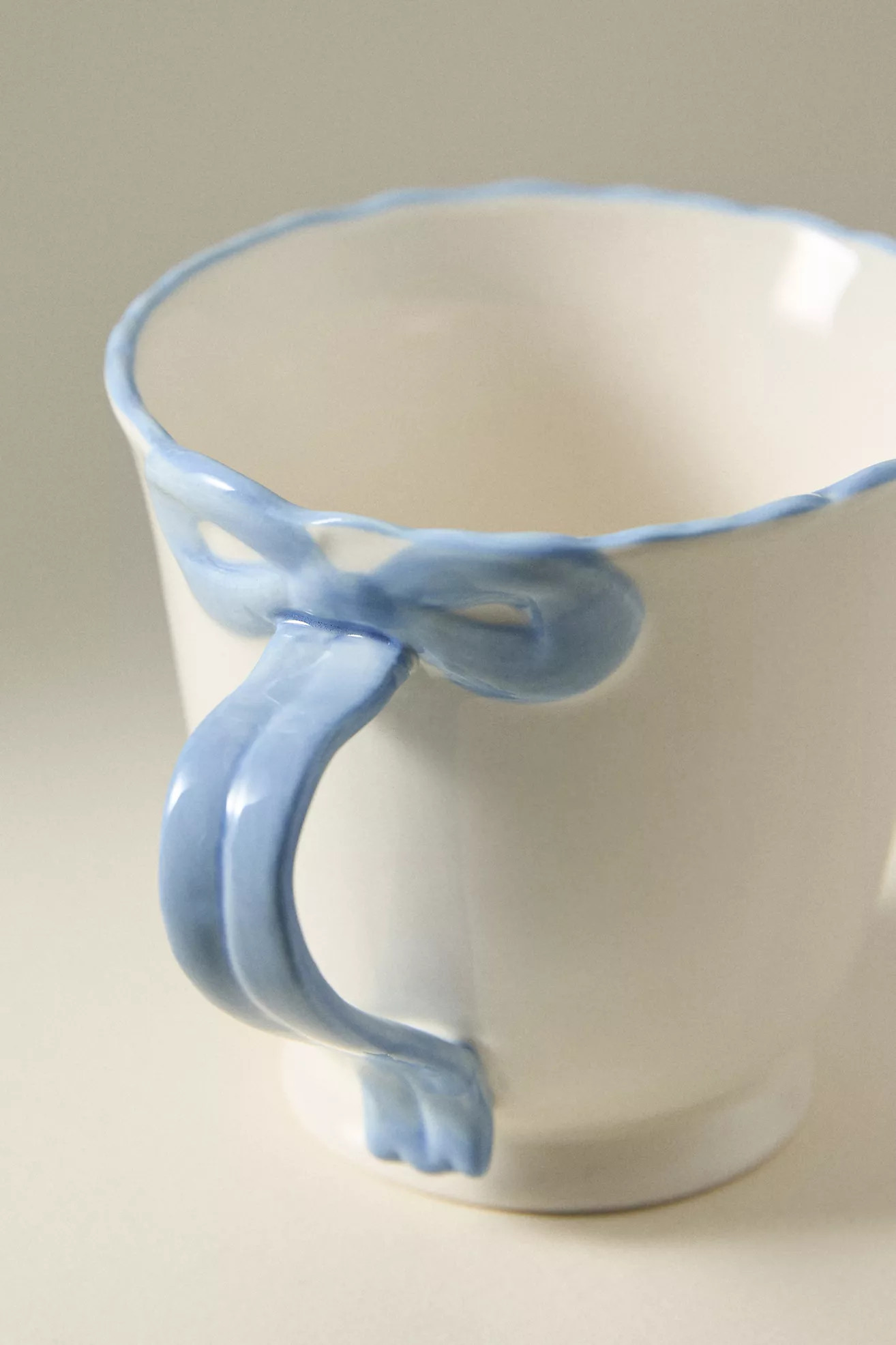 Benedita Bow Stoneware Mug | Anthropologie (US)