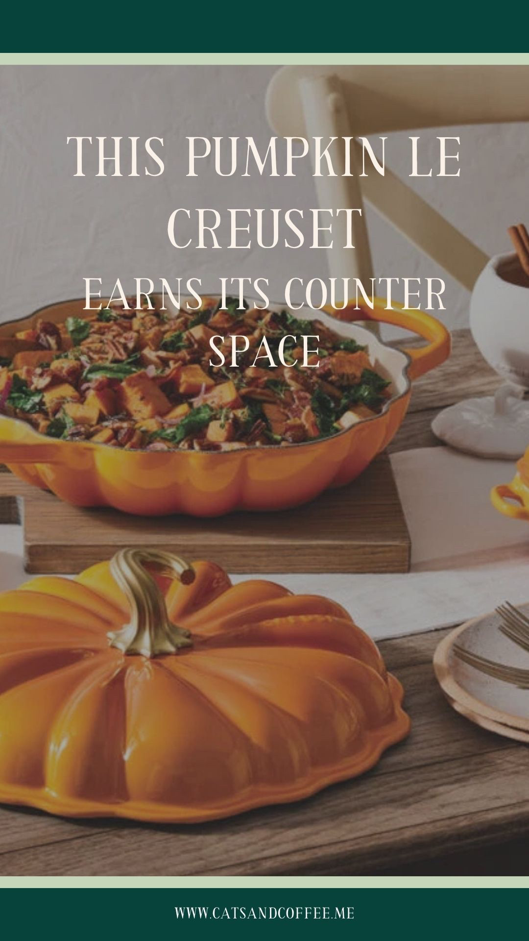Shop the fall entertaining pieces that double as decor. A full set of seasonal dishes is rarely practical, so the pieces worth buying are the ones that look good sitting out — the Le Creuset Stoneware Pumpkin Braiser, the mini pumpkin cocottes, a wooden pumpkin serving board, and a Foliage Jacquard Table Runner. Leave them on the counter between uses. Follow for more fall table settings, autumn entertaining ideas, seasonal kitchen decor, cozy hosting, fall tablescapes, and more! 

 #LTKfoodie #LTKSeasonal #LTKHome