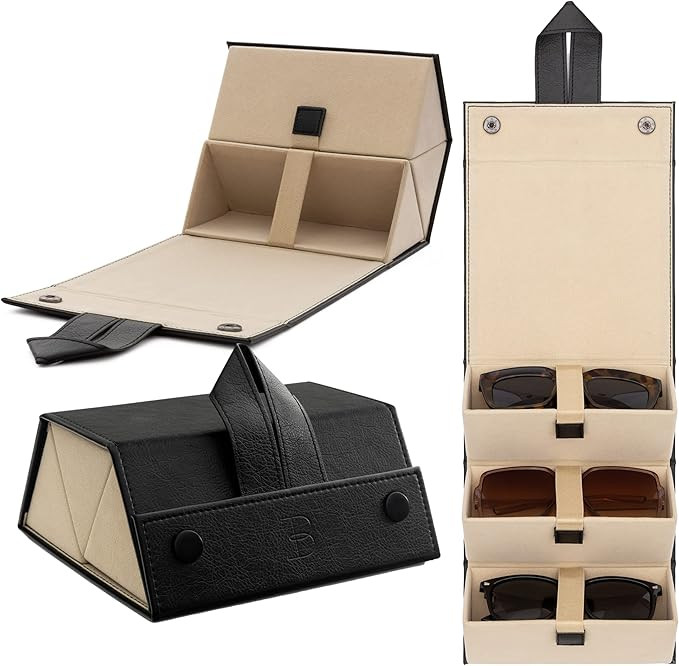 BOSHKU Sunglasses Organizer Case Men Women EyeGlass Holder Storage Travel Case | Amazon (US)