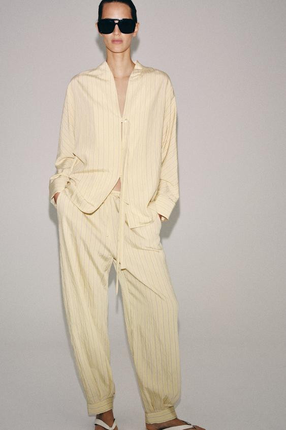 Zara - Zw Collection Striped Shirt - Printed - M - Woman | Zara UK