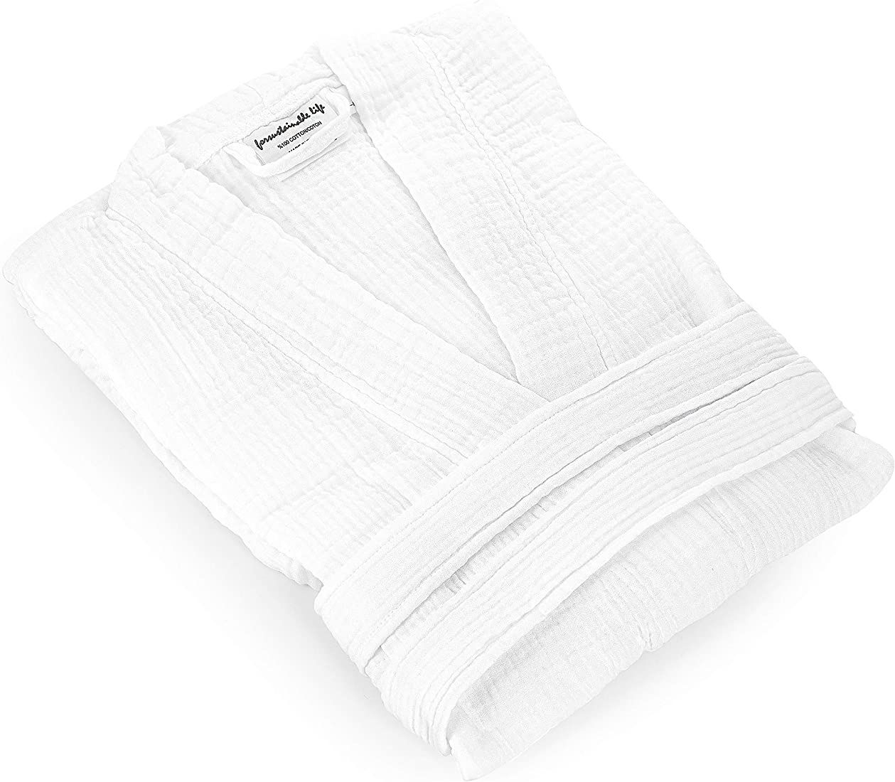 Muslin Unisex Bathrobe,Turkish 100%Cotton ,Soft, Absorbent, Natural Garment Wash | Amazon (US)