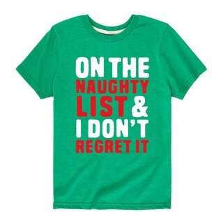 On The Naughty List - Toddler Short Sleeve Tee (3T) | Bed Bath & Beyond