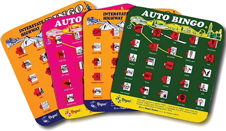 Amazon.com: Regal Games - Original Interstate Highway Travel Bingo & Highway Hunt Card Game Bundl... | Amazon (US)
