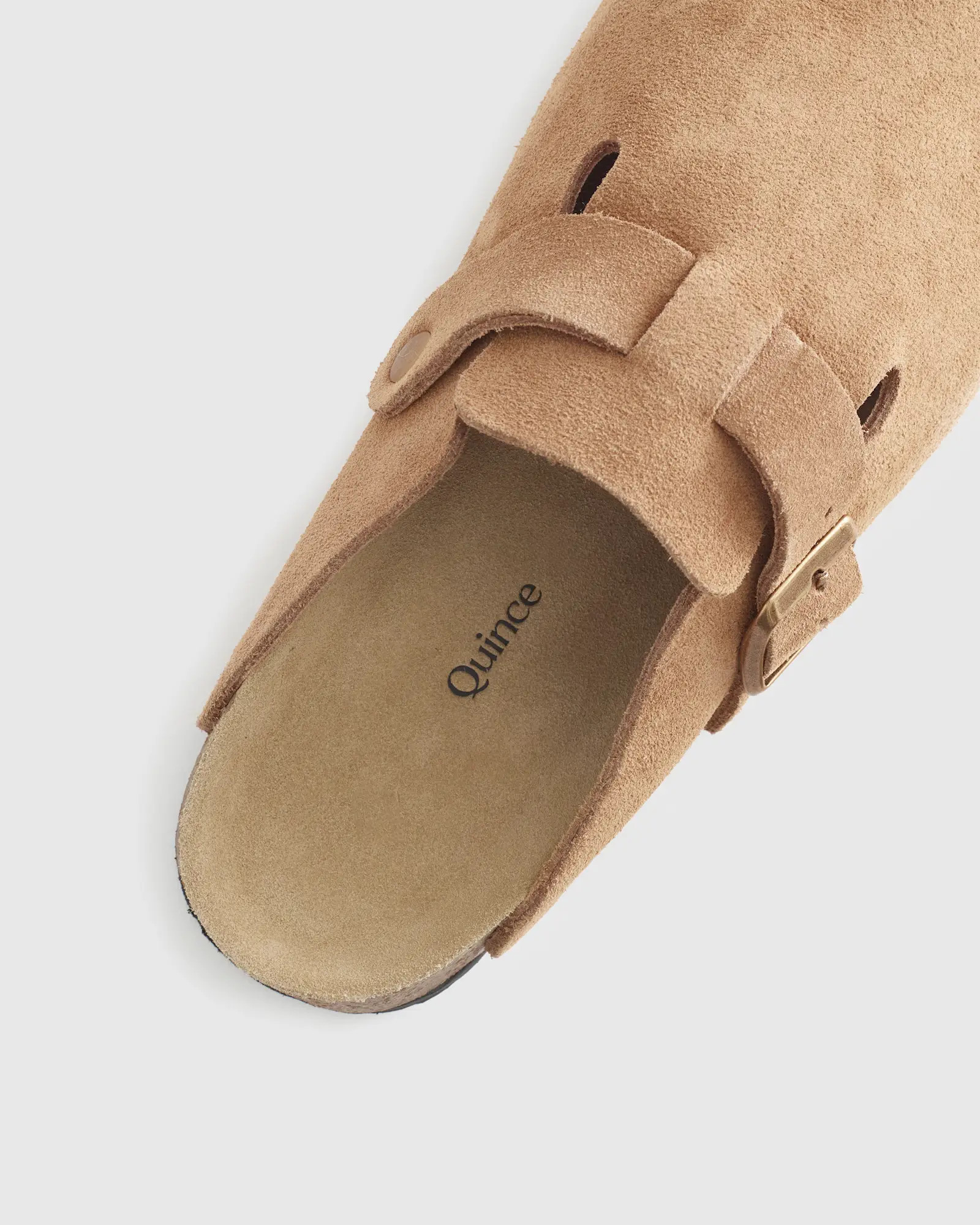 Water Repellent Suede Clog Mule in Pecan | Quince