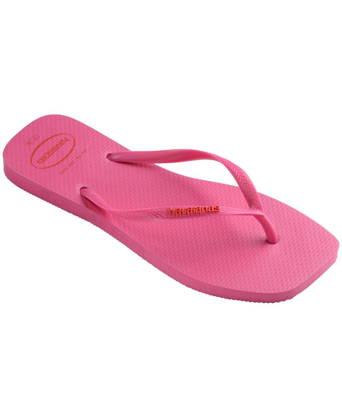 Havaianas Women's Slim Square Toe Sandals - Pink Flux | Macy's