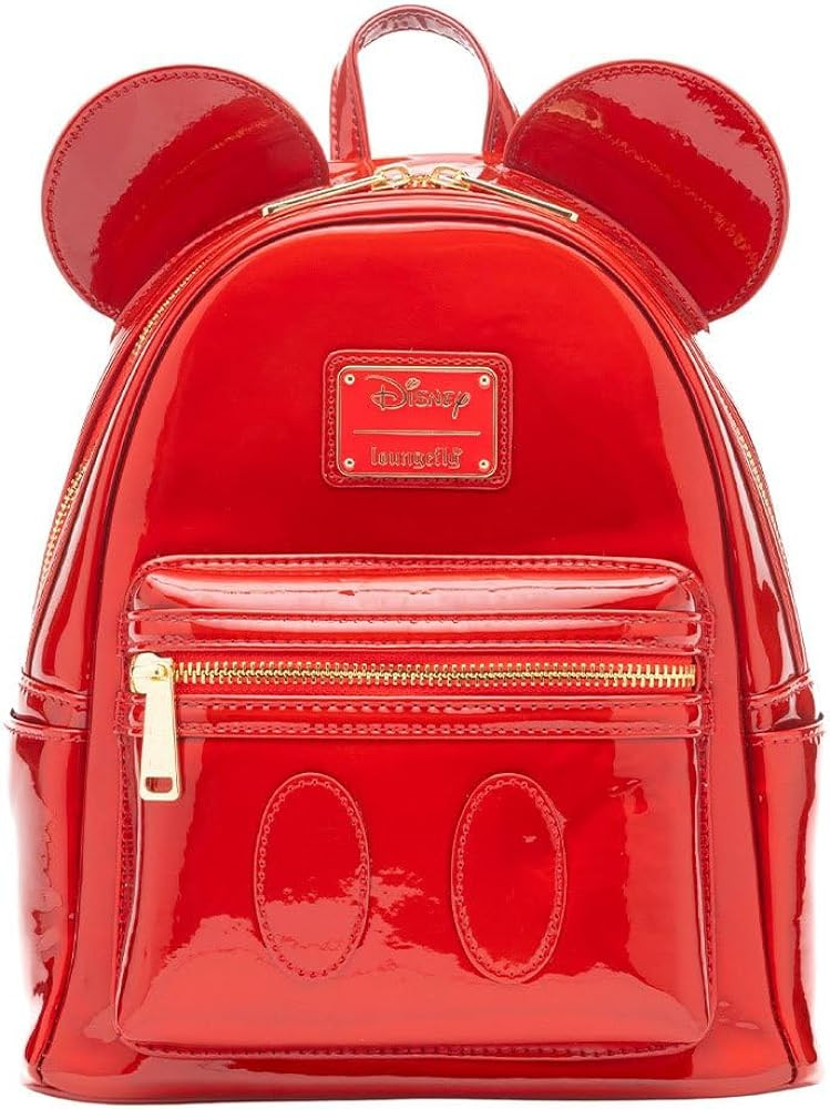 Loungefly Disney Mickey Mouse Holographic Series Womens Backpack - Ruby | Amazon (US)