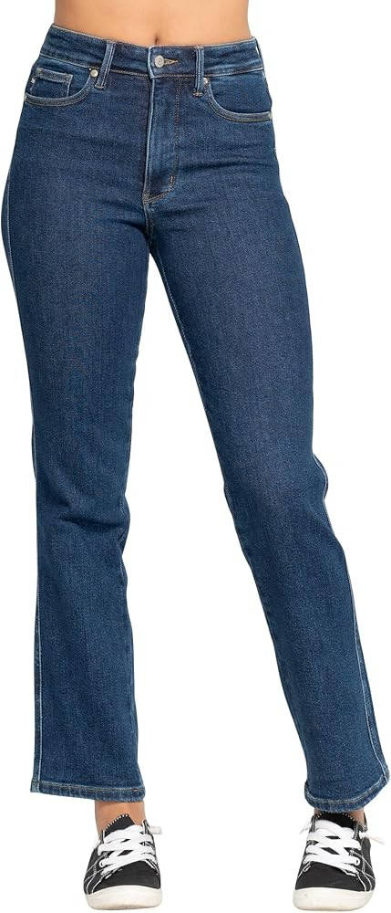 Judy Blue High Waist Tummy Control Classic Straight Jeans | Amazon (US)