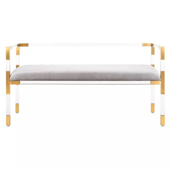 Anastasia Acrylic Bench Brass - Safavieh | Target