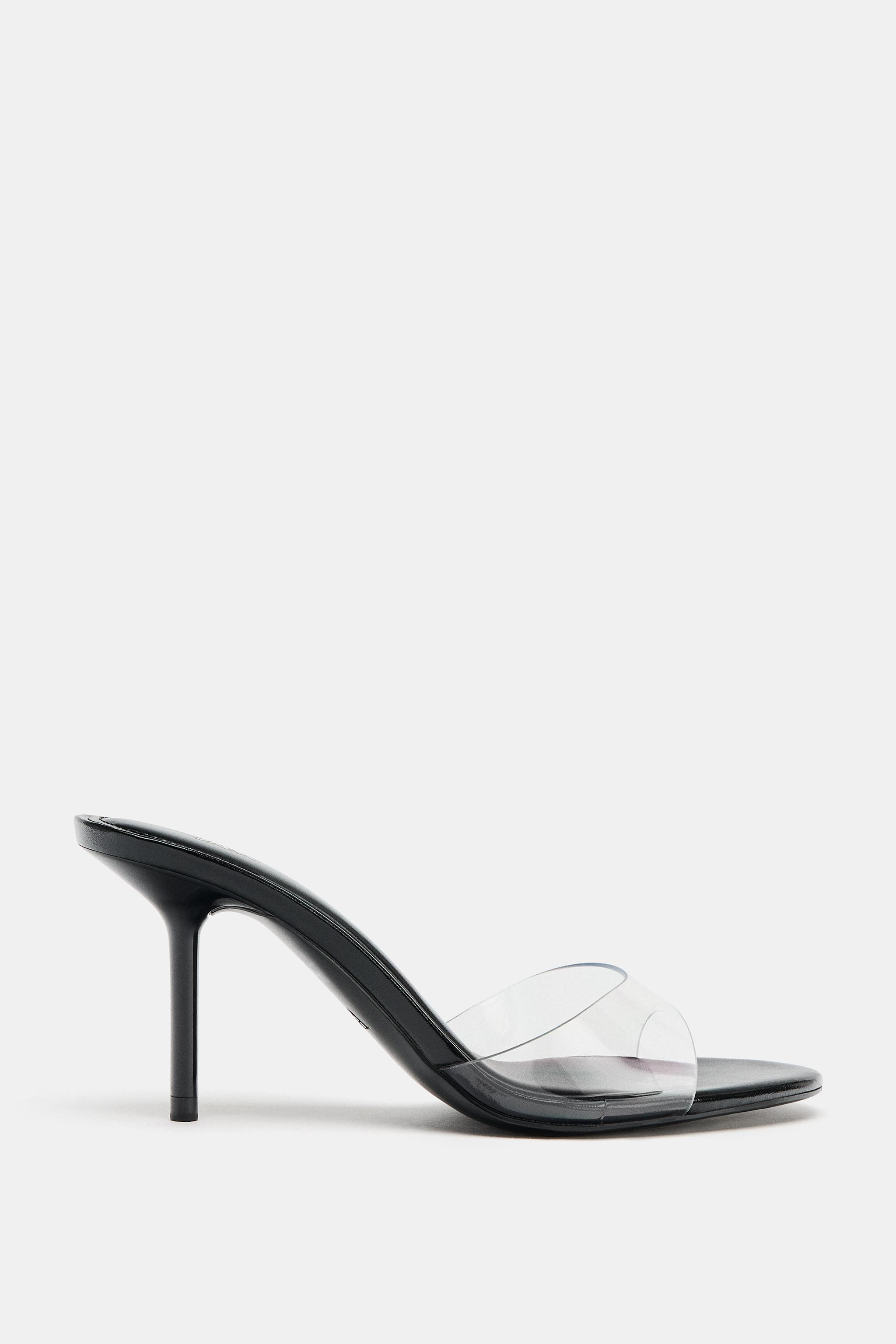 VINYL HEELED SANDALS | Zara Canada