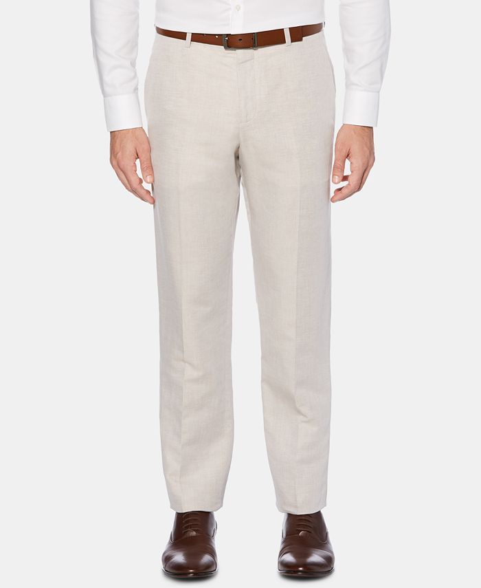 Perry Ellis Men's Portfolio Modern-Fit Linen/Cotton Solid Dress Pants | Macys (US)