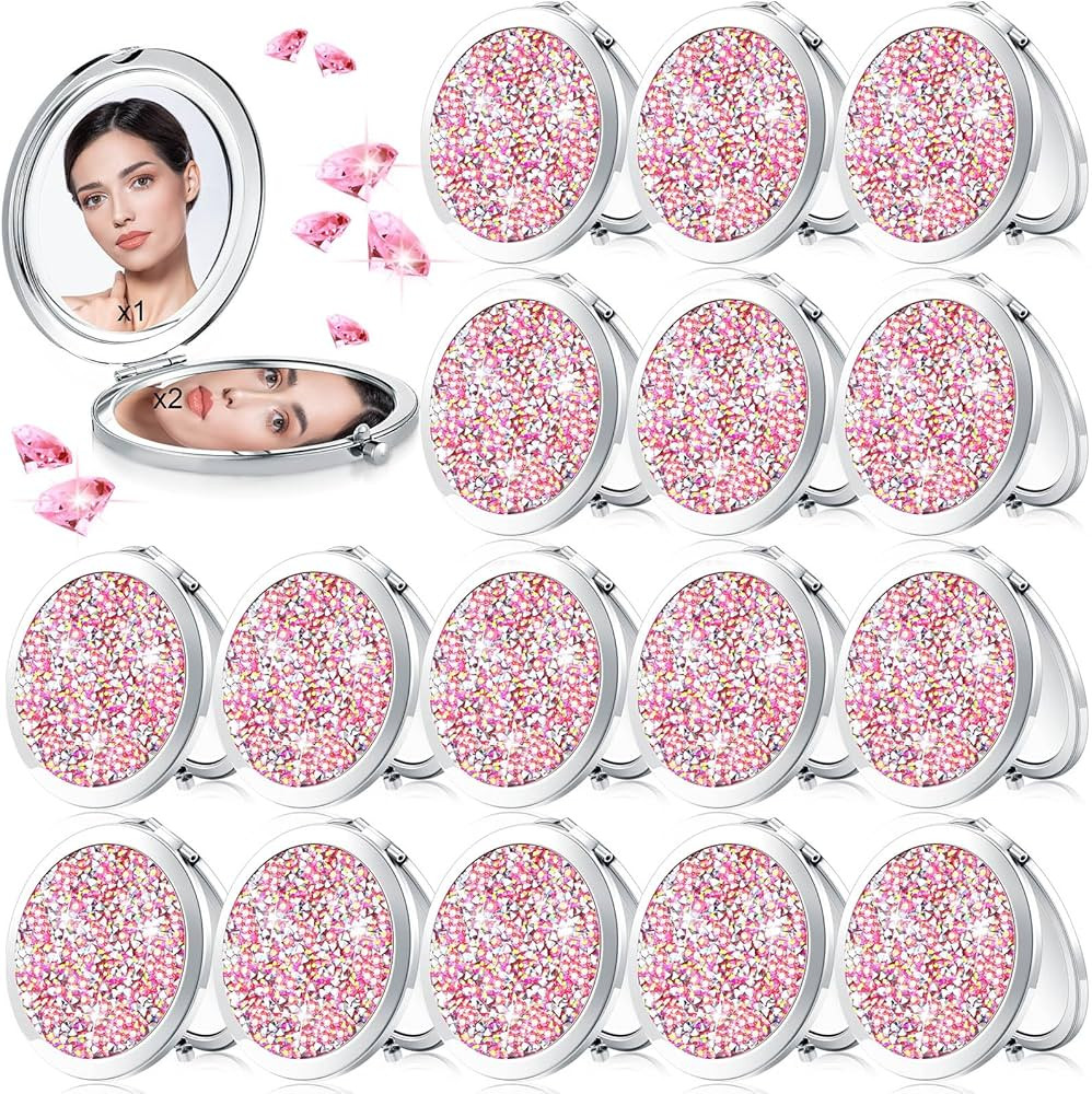 Maitys 16 Pcs Compact Mirror for Purses Small Cosmetic Folding Pocket Compact Mirror Bulk 2.75 In... | Amazon (US)