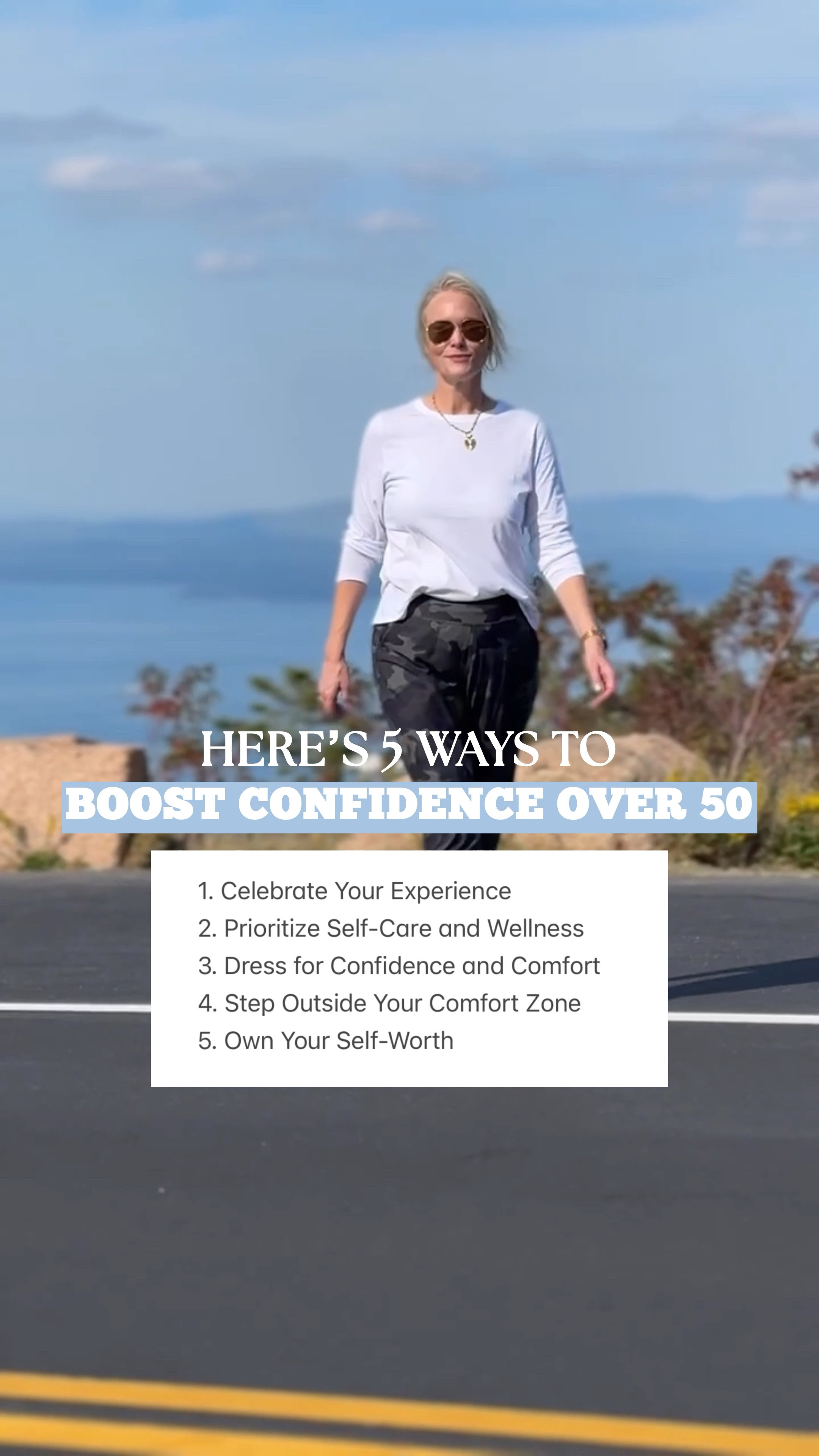 You’re overthinking it.  

1. Embrace the wisdom, resilience, and life lessons you’ve gained. Your experience is a powerful asset that adds depth and authenticity to everything you do, making you stand out and feel more confident.

2. Invest in self-care routines that nourish your body, mind, and spirit. Whether it’s a skincare routine tailored for mature skin, regular exercise to stay active, or mindfulness practices to reduce stress, taking care of yourself enhances your overall well-being and self-esteem.

3. Choose clothing that makes you feel chic, sophisticated, and age-appropriate. Dressing in a way that reflects your personal style while staying comfortable can boost your confidence instantly, allowing you to walk into any room feeling fabulous.

4. Challenge yourself by trying new experiences, learning new skills, or taking on projects that excite you. Pushing past your limits helps you rediscover your strength and gives you a renewed sense of purpose and confidence.

5. Stop seeking validation from others and start recognizing your own value. Trust your instincts, embrace your uniqueness, and stand firm in your decisions, knowing you’ve earned the right to be unapologetically confident in who you are.

Ready to take charge of your confidence journey? Start today by making one small change—whether it’s trying a new style, committing to a self-care habit, or embracing a challenge. 

Follow me for more tips, inspiration, and style advice to help you live your most confident and empowered life after 50!



#LTKVideo #LTKStyleTip #LTKOver40