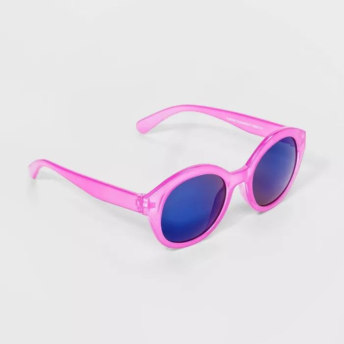 Girls' Mirror Lens Sunglasses - Cat & Jack™ Purple/Blue | Target