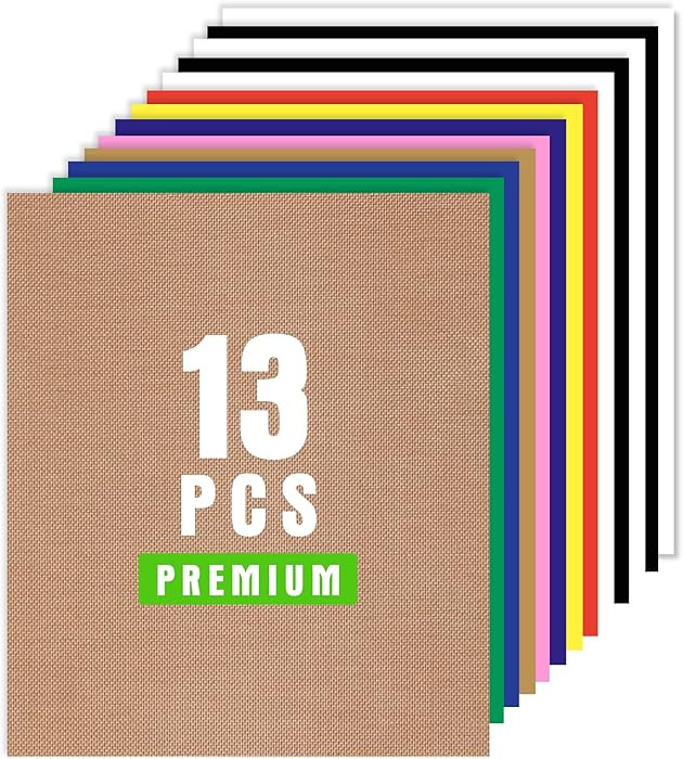 XSEINO HTV Heat Transfer Vinyl for T-Shirts 12"x10" -13Pack Perfect Iron On Vinyl for Cricut, Sil... | Amazon (US)
