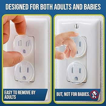 Clear Outlet Covers (50 Pack) Value Pack – Baby Safety Outlet Plug Covers – Durable & Steady ... | Amazon (US)