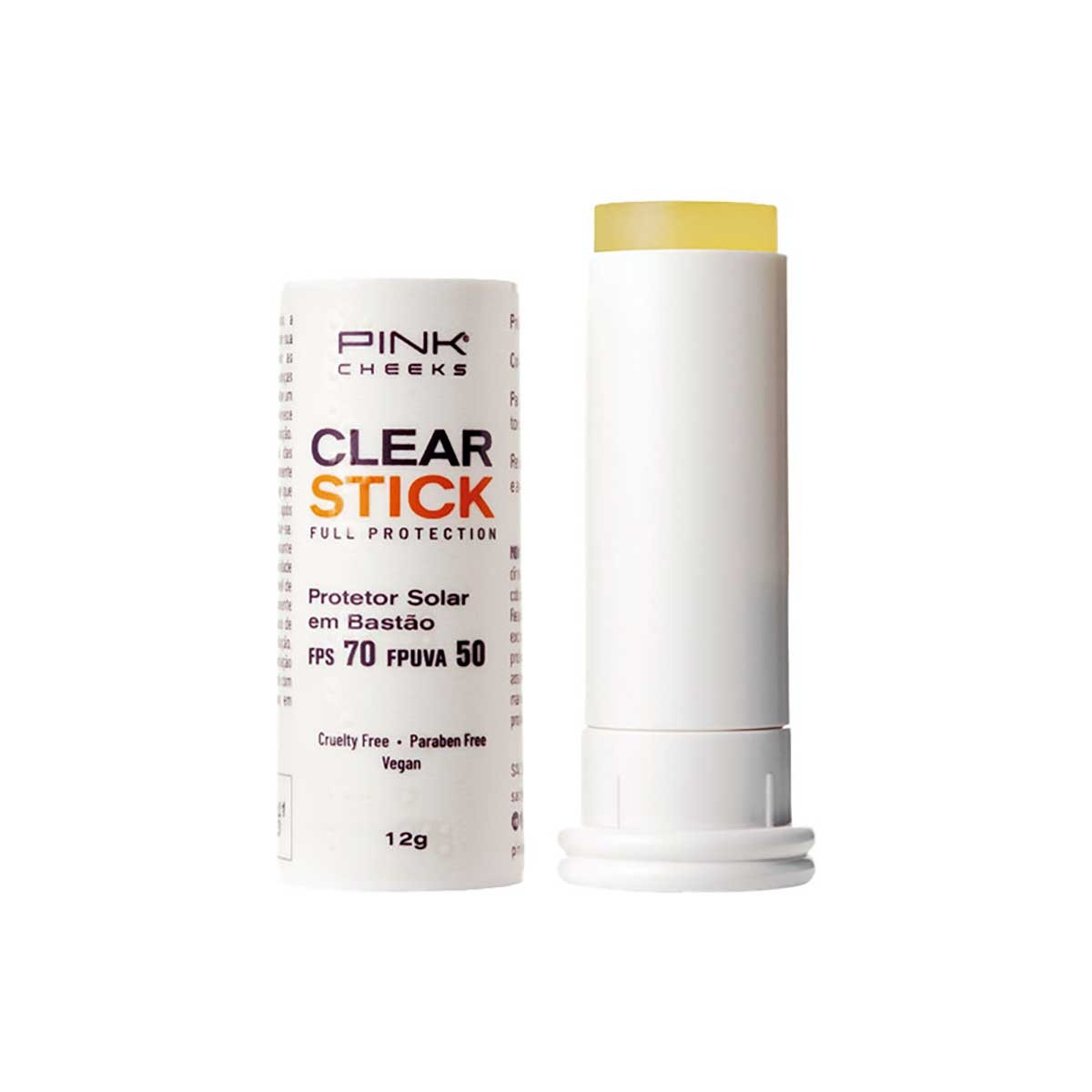 Protetor Solar Clear Stick Em Bastão Transparente Fps70 - Pink Cheeks | DrogaRaia (BR)
