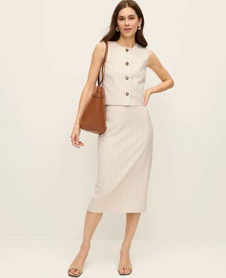The Clean Pencil Skirt in Pinstripe | Ann Taylor