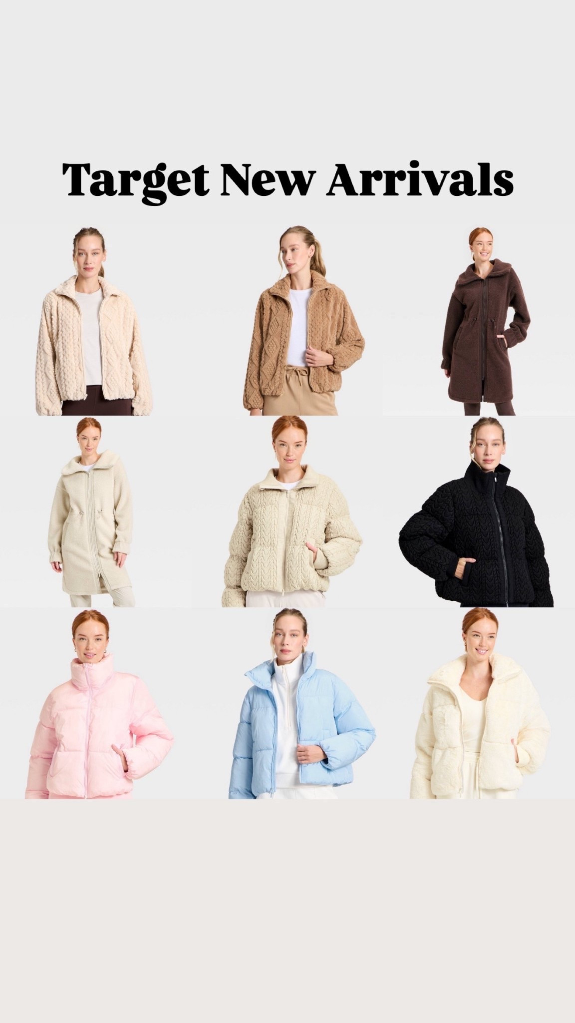 Target new arrivals 
Jackets

#LTKGiftGuide #LTKFindsUnder100 #LTKHoliday