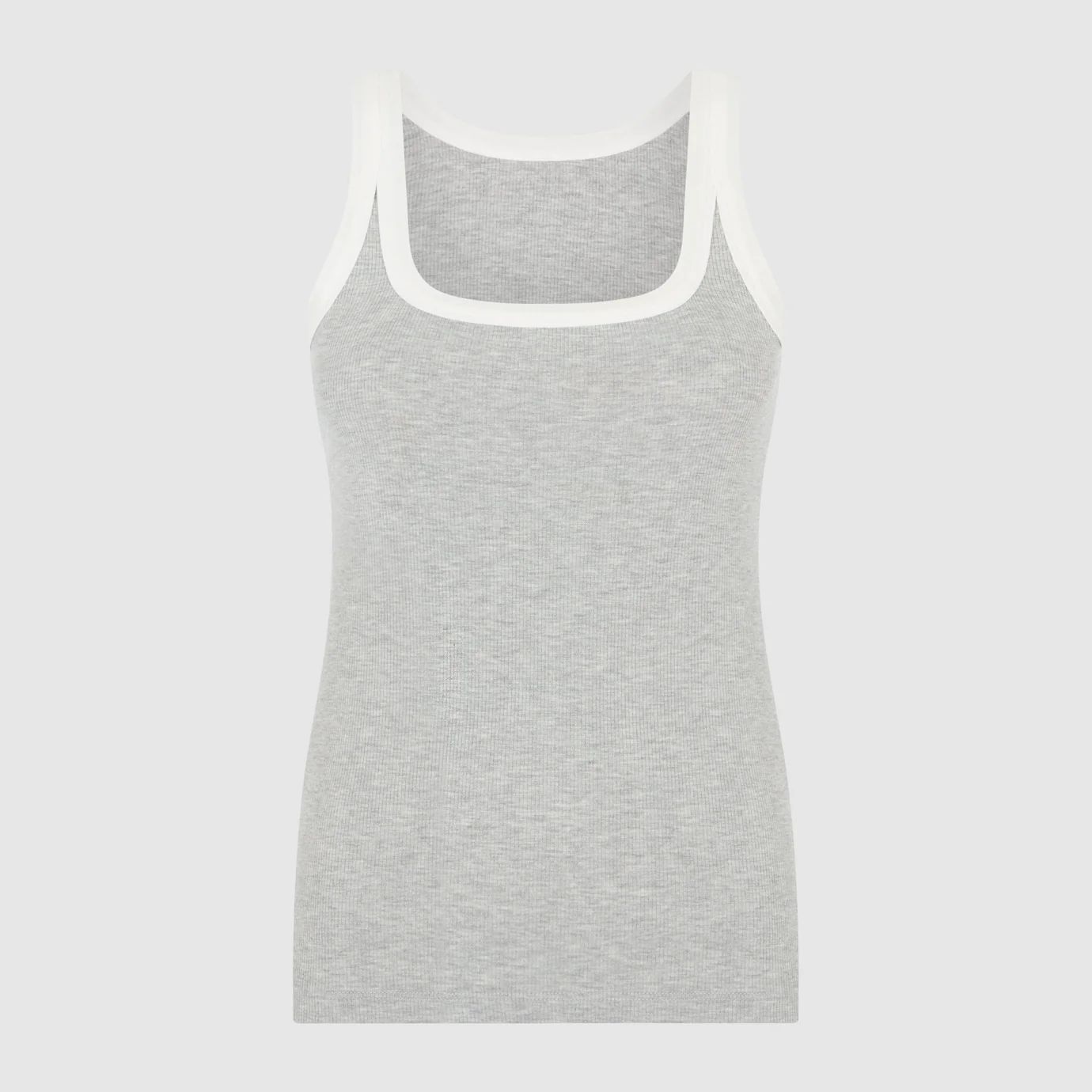 RIBBED TWO WAY VEST - GREY | WAT The Brand