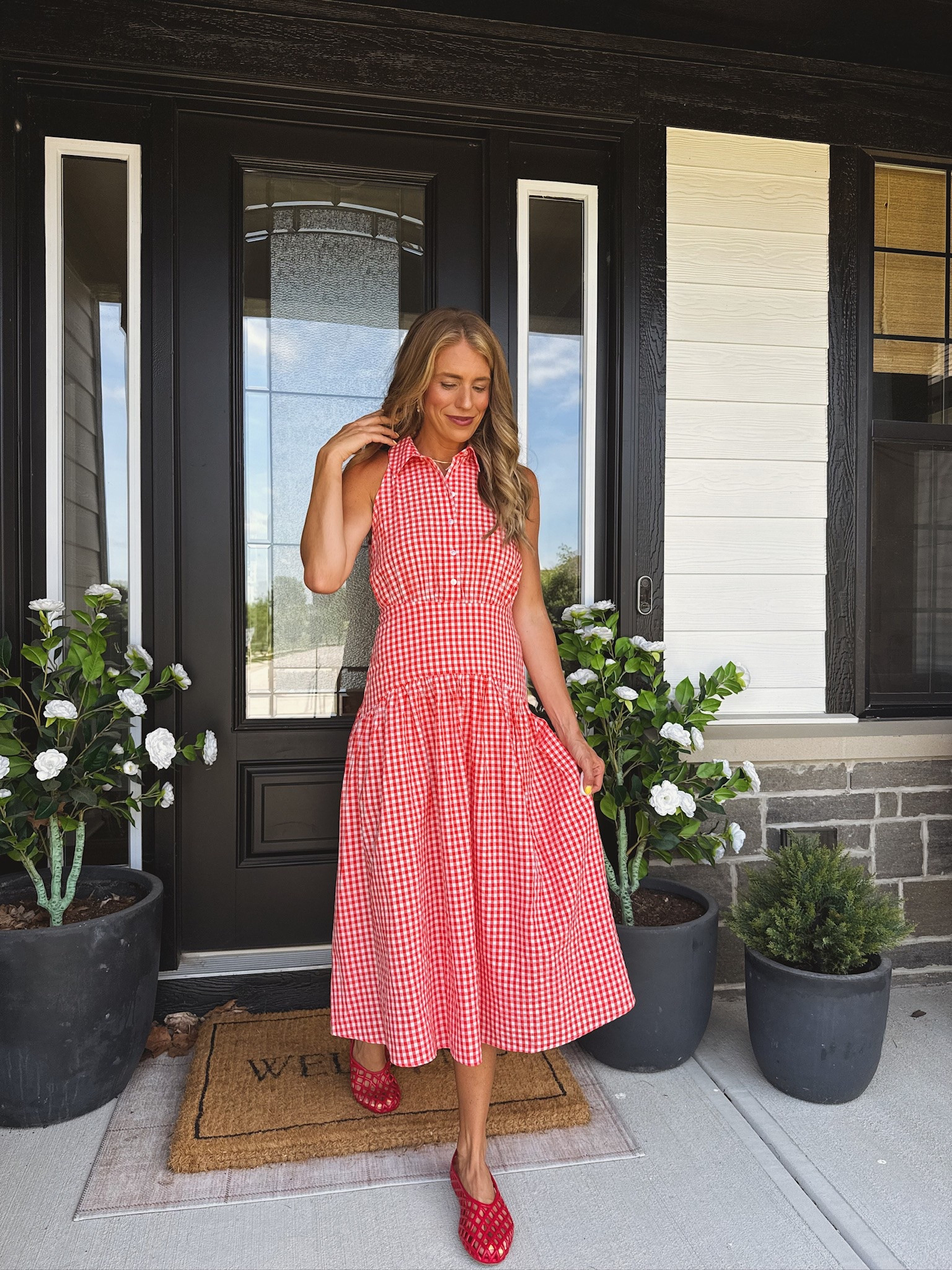 This Anthro dress JUST restocked 🙌🏼❤️ Wearing my true size!

#LTKootd #LTKSeasonal #LTKmomlife