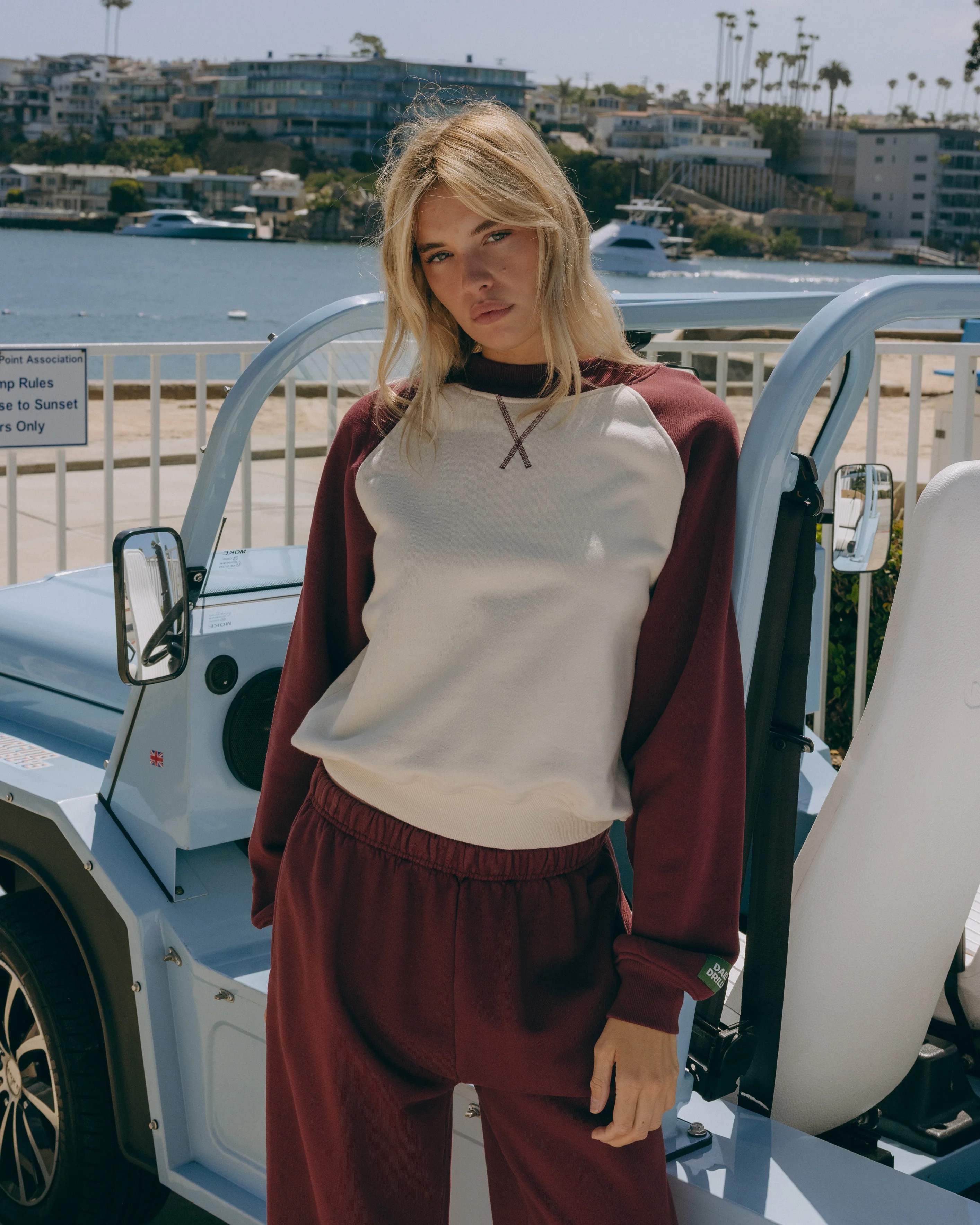 Heavyweight Vintage Raglan Crew - Bodega + Sand | Daily Drills LLC