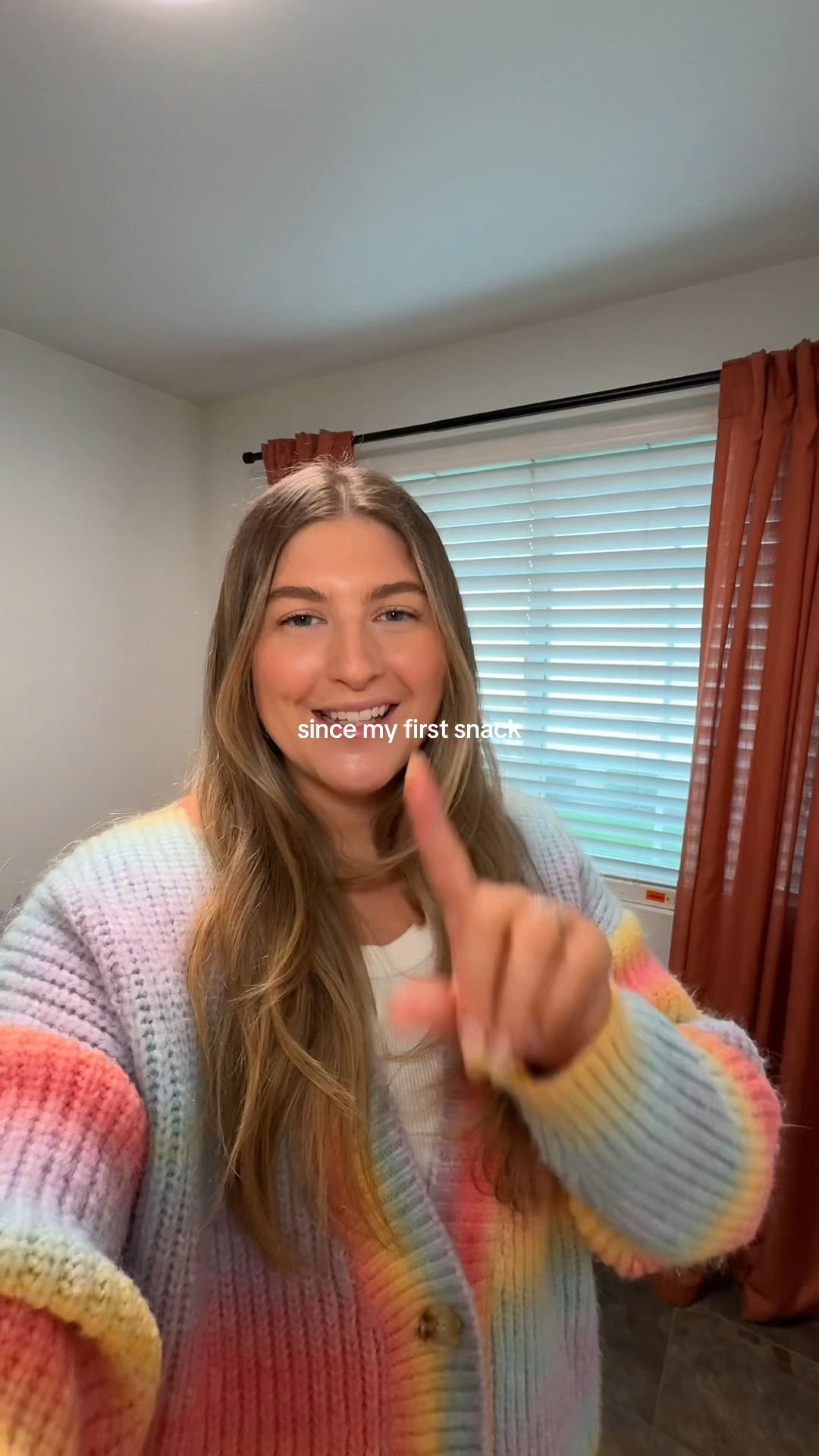 Wearing size Large in the sweater! I rented it through rent the runway!