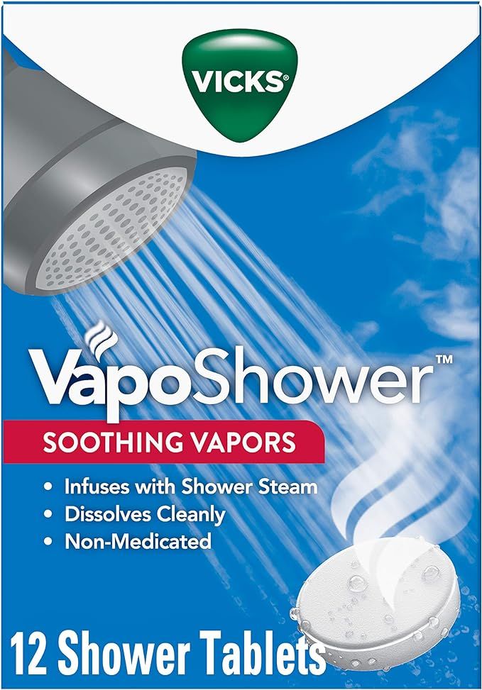 Vicks VapoShower, Shower Bomb Tablets, Soothing Vicks Vapors Steam Aromatherapy with Eucalyptus a... | Amazon (US)