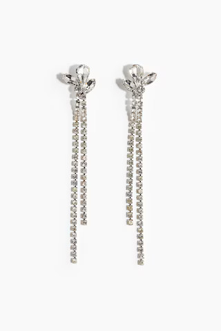 Rhinestone-Chain Earrings | H&M (US + CA)