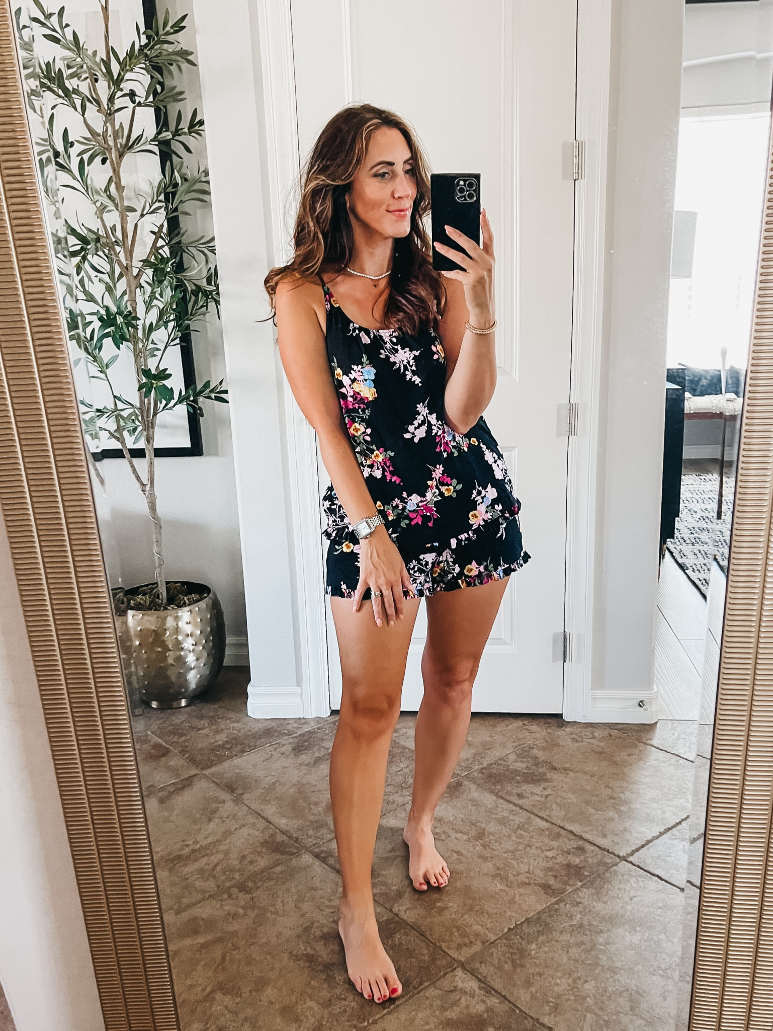 Summer pjs on repeat!! 🖤🌸💓 wearing size small // only $12!! 

#LTKFindsUnder50 #LTKStyleTip #LTKSaleAlert