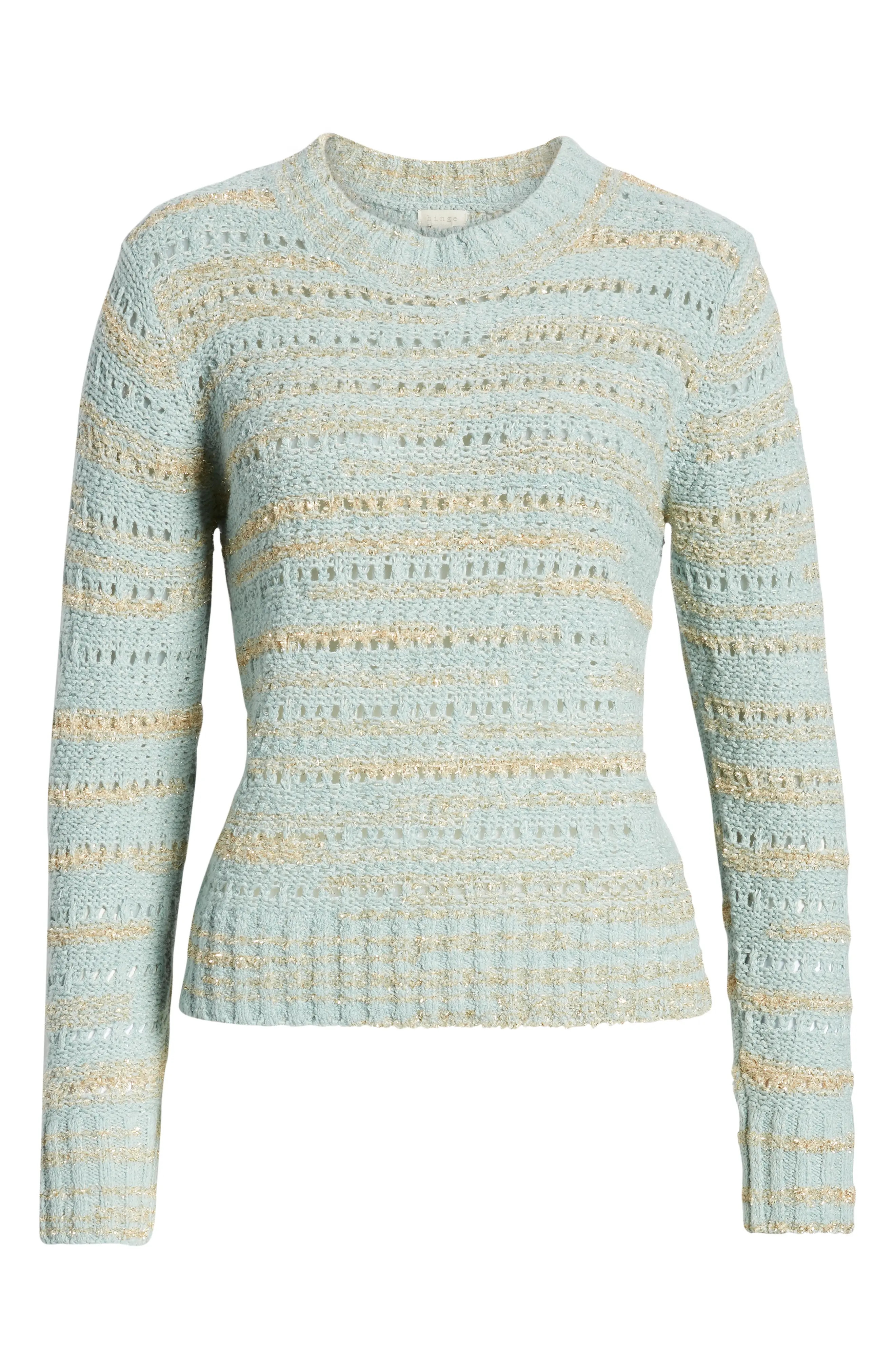 Hinge Metallic Pointelle Pullover | Nordstrom