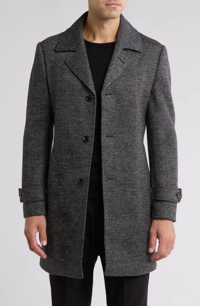 English Laundry Chevron Wool Blend Overcoat | Nordstromrack | Nordstrom Rack