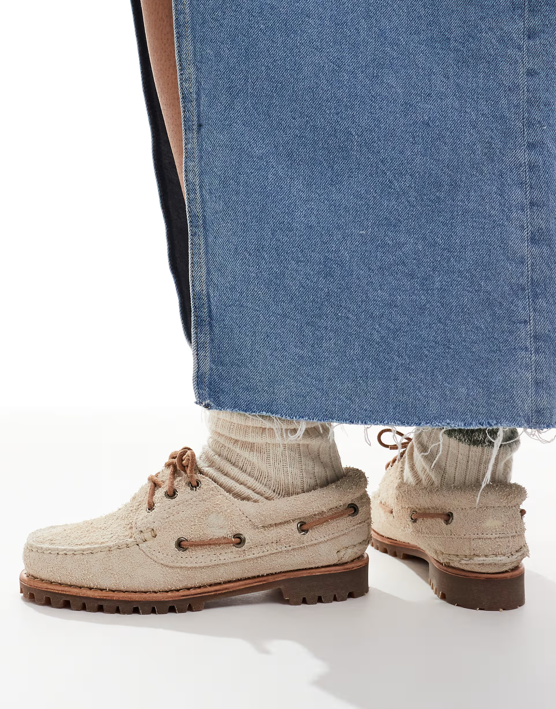 Timberland Boat shoe in natural suede | ASOS (Global)