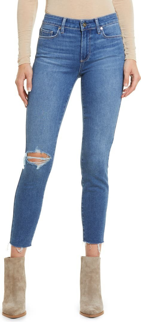 Verdugo Ripped Raw Hem Crop Skinny Jeans | Nordstrom