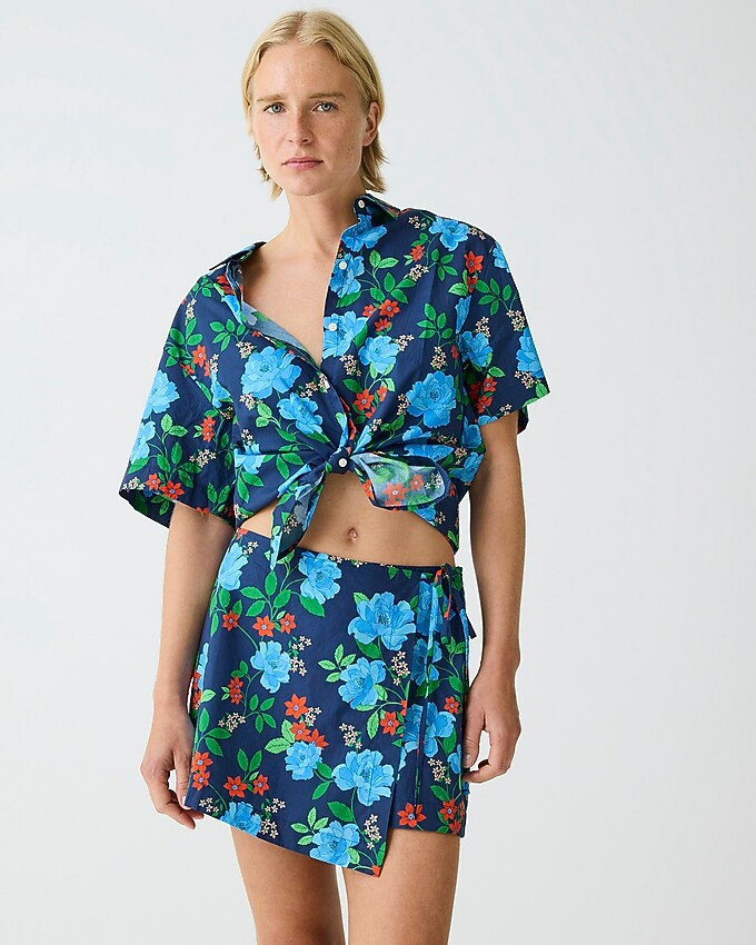 Cotton poplin short-sleeve button-up shirt | J. Crew US