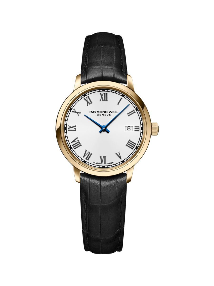 Toccata Goldtone Stainless Steel & Leather Strap Watch/29MM | Saks Fifth Avenue