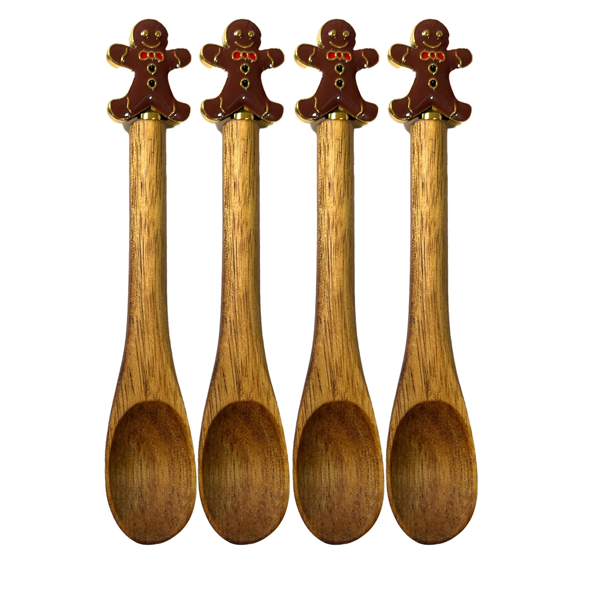 4PCS Christmas Spoons, Small Wooden Spoons for Eating,Christmas Coffee Spoons,Wooden Teaspoon,Sma... | Amazon (US)