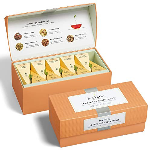 Tea Forte Presentation Box Tea Sampler Gift Set, 20 Assorted Variety Handcrafted Pyramid Tea Infu... | Amazon (US)